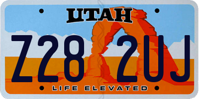 UT license plate Z282UJ