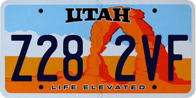 UT license plate Z282VF