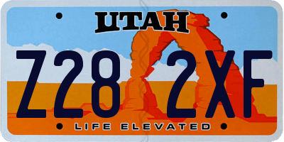UT license plate Z282XF