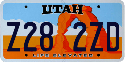 UT license plate Z282ZD