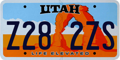 UT license plate Z282ZS