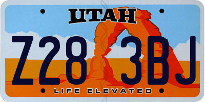 UT license plate Z283BJ