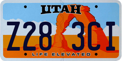 UT license plate Z283CI