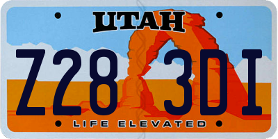 UT license plate Z283DI