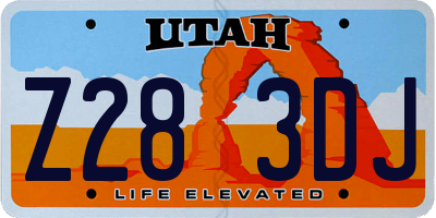 UT license plate Z283DJ