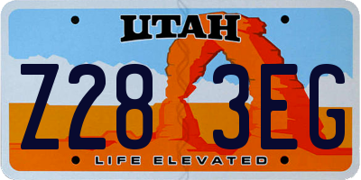 UT license plate Z283EG