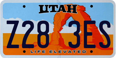 UT license plate Z283ES