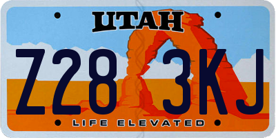 UT license plate Z283KJ