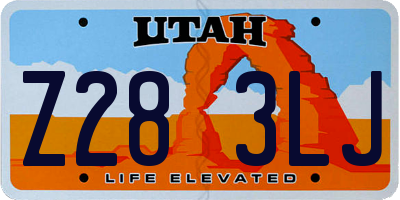 UT license plate Z283LJ