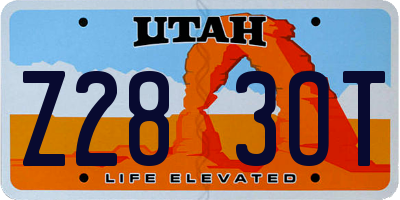 UT license plate Z283OT
