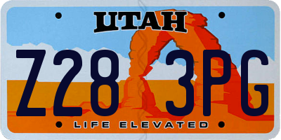 UT license plate Z283PG