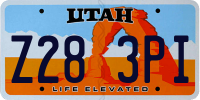UT license plate Z283PI