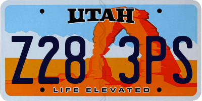 UT license plate Z283PS