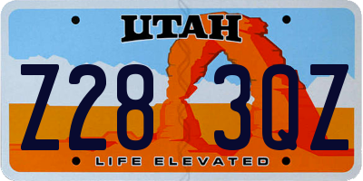 UT license plate Z283QZ