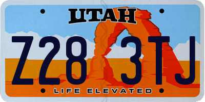 UT license plate Z283TJ