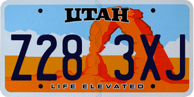 UT license plate Z283XJ