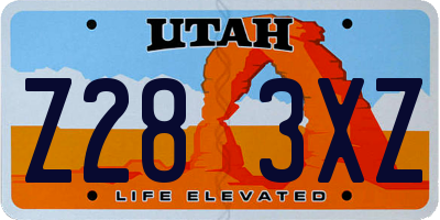 UT license plate Z283XZ