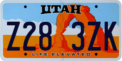 UT license plate Z283ZK