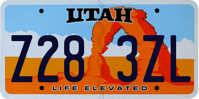 UT license plate Z283ZL