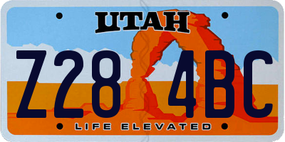 UT license plate Z284BC