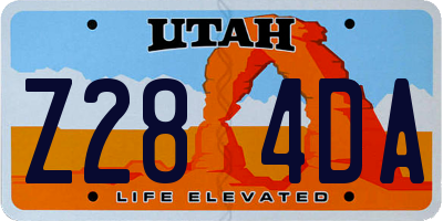 UT license plate Z284DA