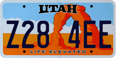 UT license plate Z284EE