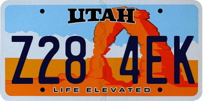 UT license plate Z284EK