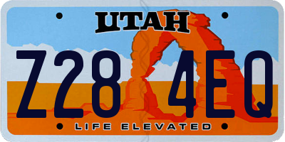 UT license plate Z284EQ