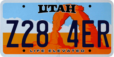 UT license plate Z284ER
