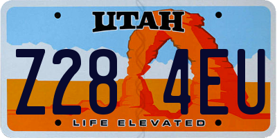 UT license plate Z284EU
