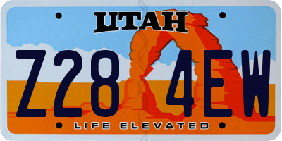UT license plate Z284EW