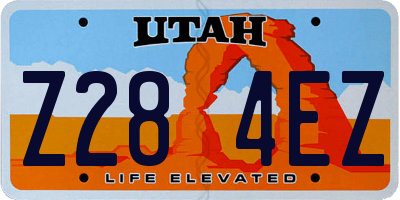 UT license plate Z284EZ