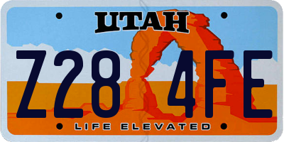 UT license plate Z284FE