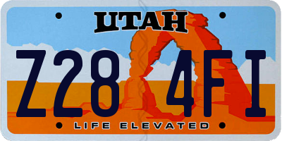 UT license plate Z284FI