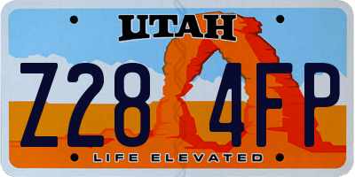 UT license plate Z284FP