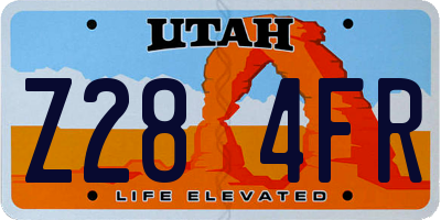 UT license plate Z284FR