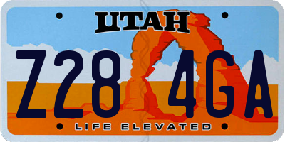 UT license plate Z284GA