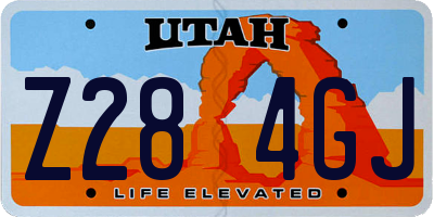 UT license plate Z284GJ