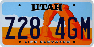 UT license plate Z284GM