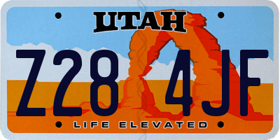 UT license plate Z284JF