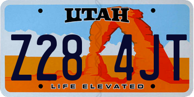 UT license plate Z284JT
