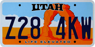 UT license plate Z284KW