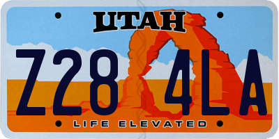 UT license plate Z284LA