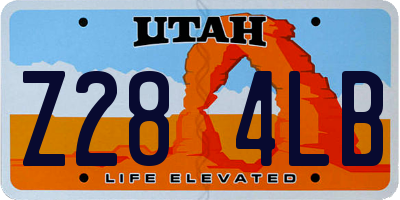 UT license plate Z284LB