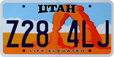 UT license plate Z284LJ