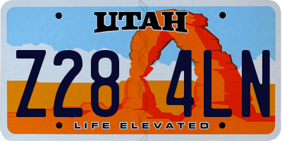 UT license plate Z284LN