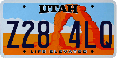 UT license plate Z284LQ