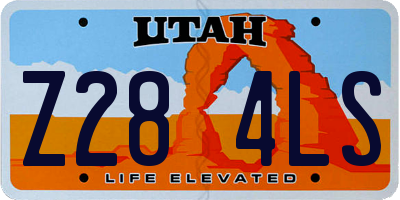 UT license plate Z284LS