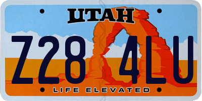 UT license plate Z284LU