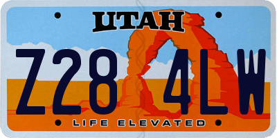 UT license plate Z284LW
